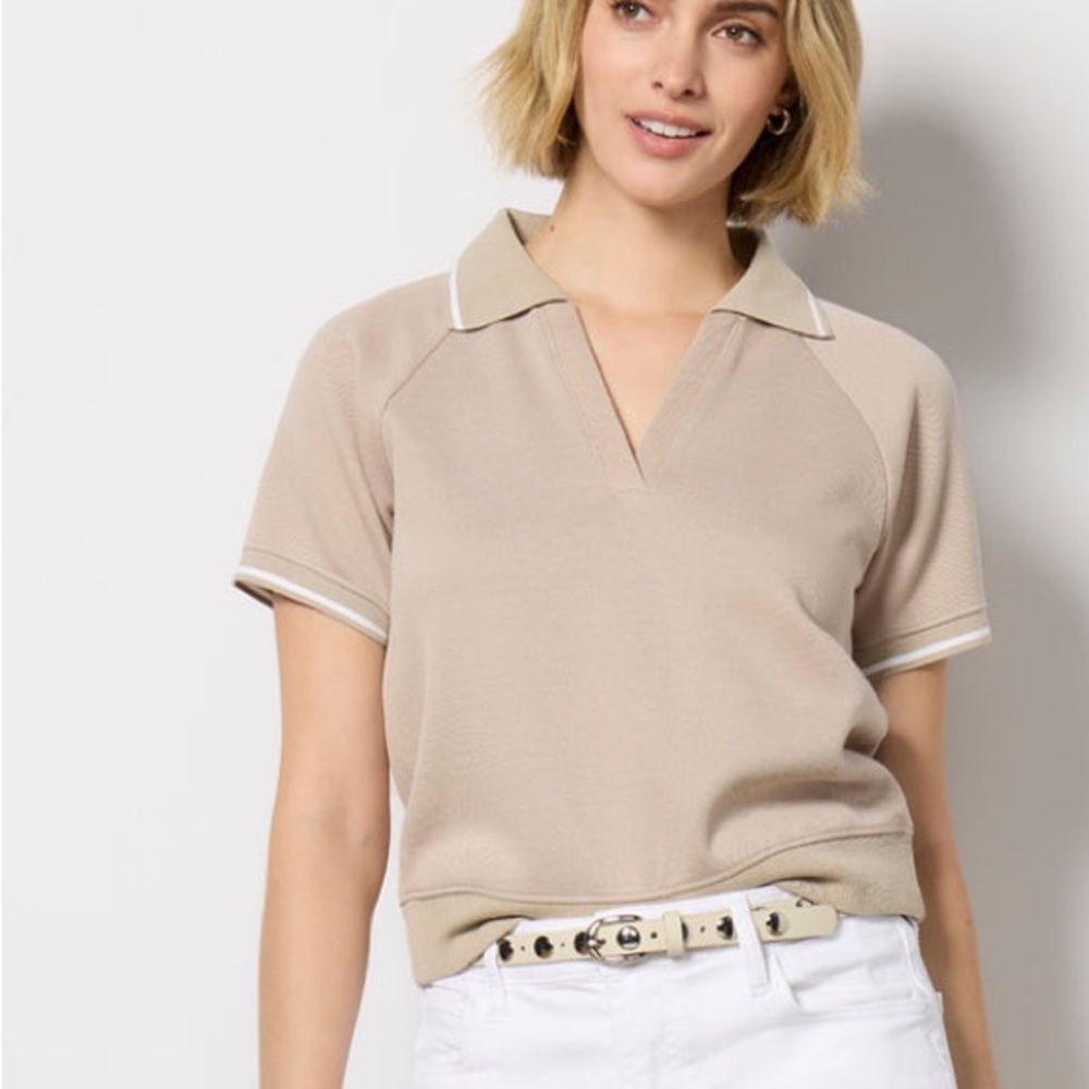 SPANX AirPique Polo White Women's Bermudas